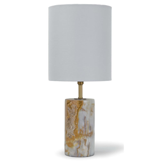 jade stone brass accent cylinder table lamp