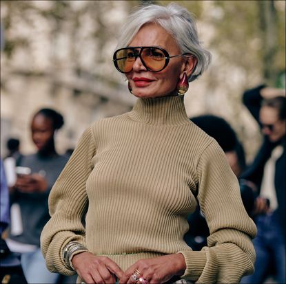 imagery of women wearing turtleneck sweaters during fashion week by Tyler Joe
