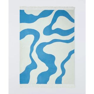 John Lewis Anyday Swerve Throw, Cobalt