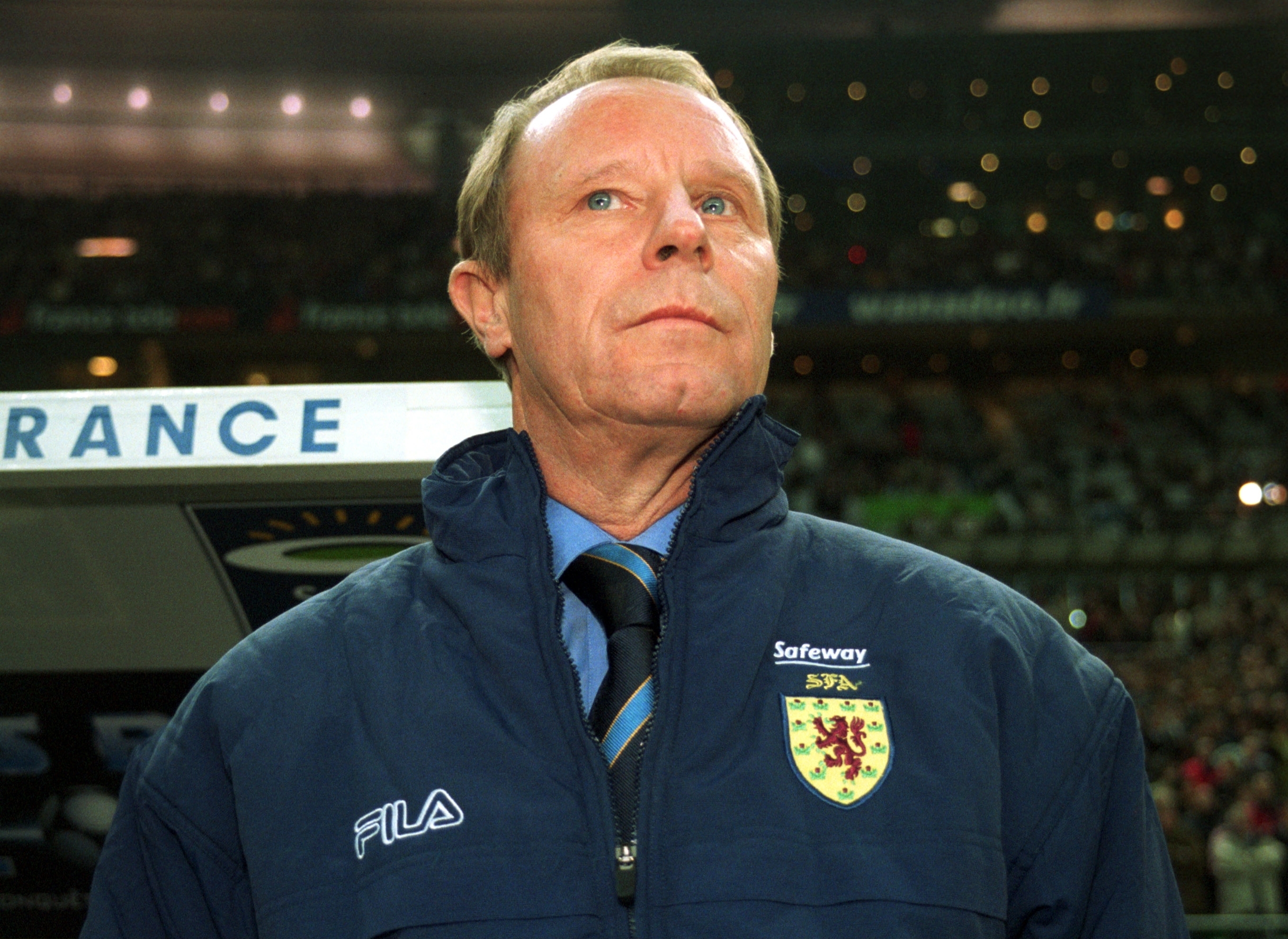 Scotland manager Berti Vogts pictured during a defeat against France in March 2002.