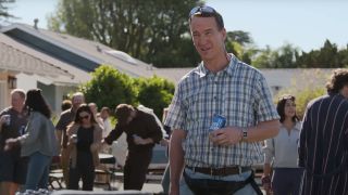 Peyton Manning holding a Bud Light in the 2025 Super Bowl Bud Light commercial