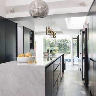 kitchen with marble worktop