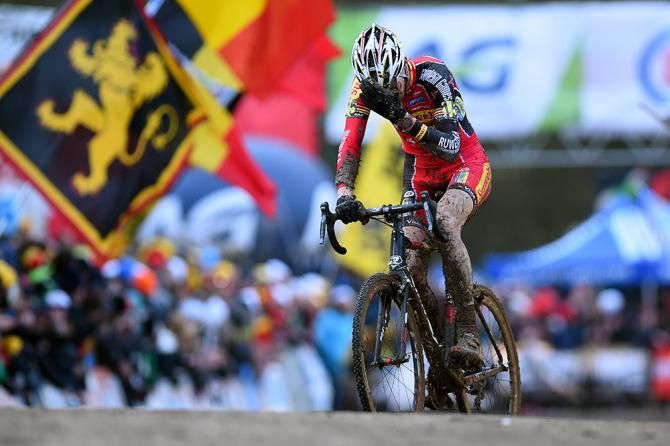 Klaas Vantornaout is emotional at the finish.
