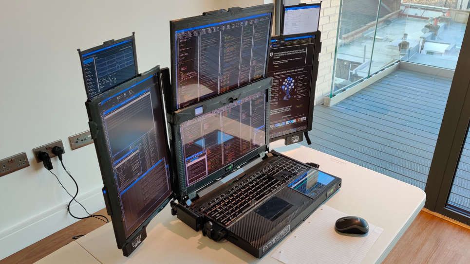 This 7-screen laptop might just be the most ridiculous invention ever