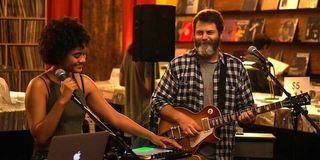 Kiersey Clemons and Nick Offerman in Hearts Beat Loud