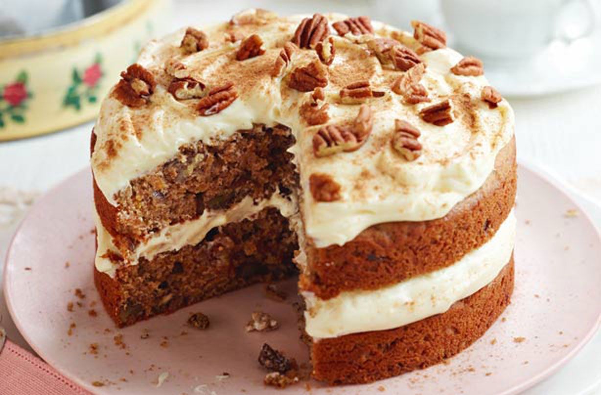 Sweet potato and pecan cake