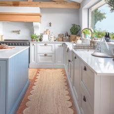 White shaker kitchen in barn conversion