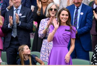 Princess Charlotte and her mom Princess Kate attend Wimbledon.