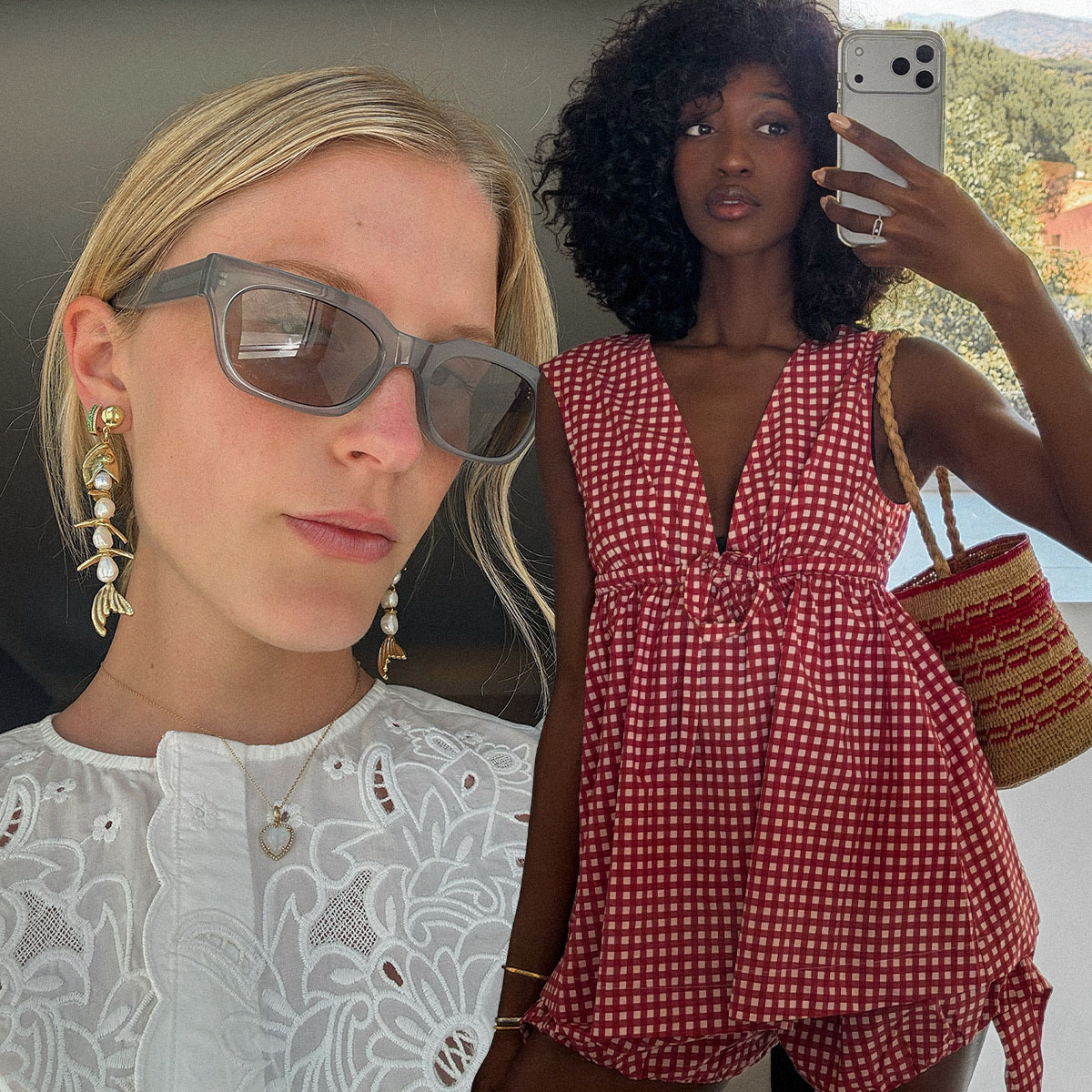 fashion selfie collage