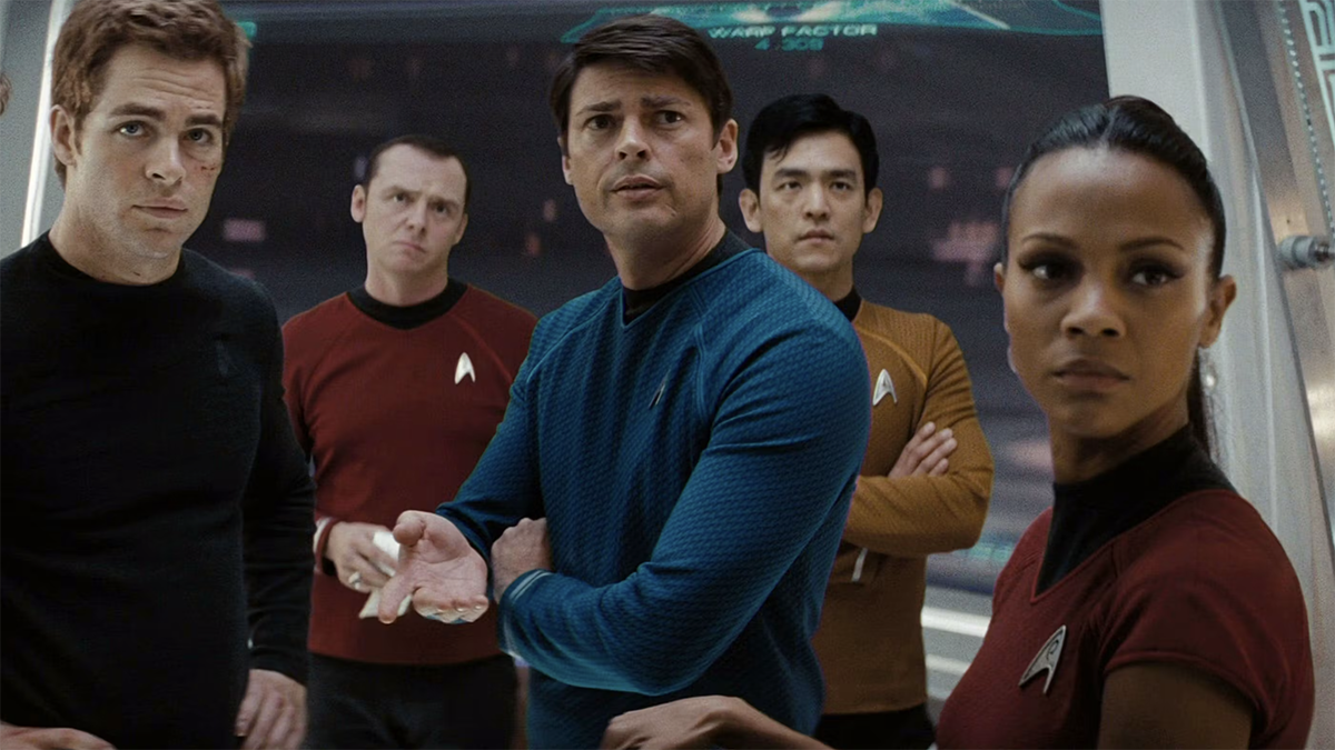 The cast of the 2009 Star Trek movie