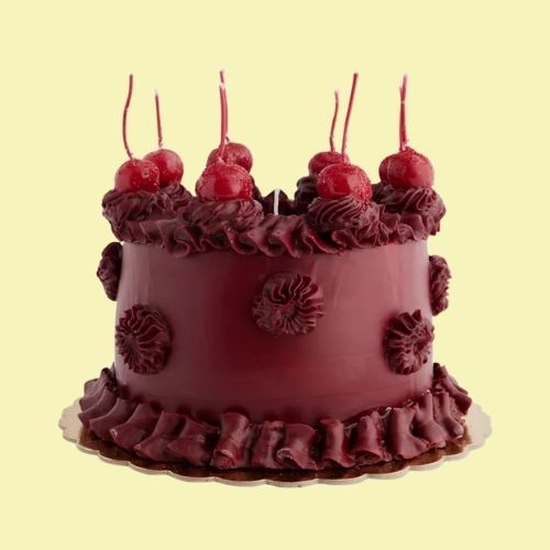 Red Valentines Cake Wax Candle