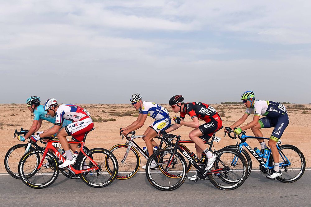 The day's breakaway at stage 5 Tour of Qatar