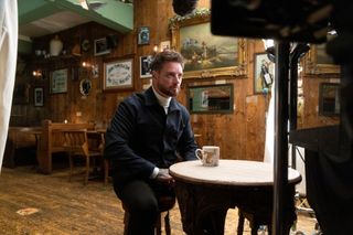 Boyzone member Keith Duffy being interviewed for Sky documentary No Matter Watch