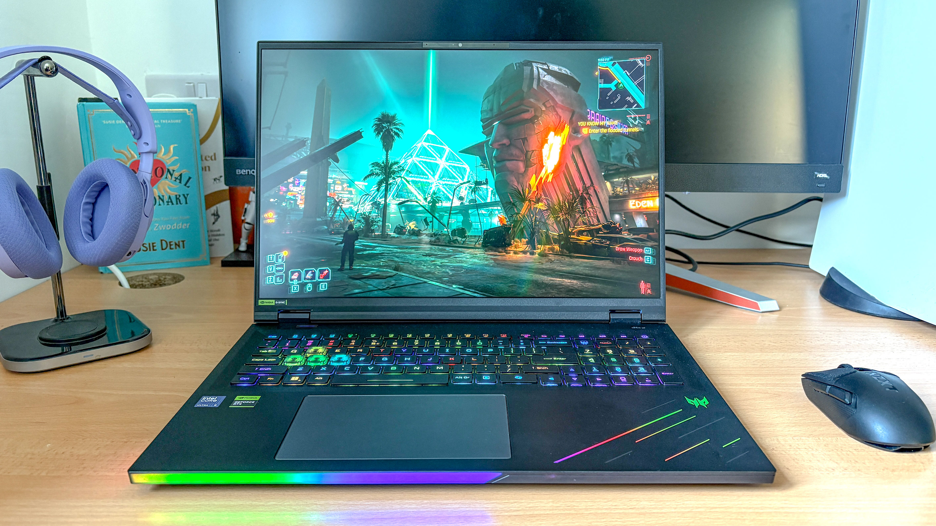 Acer Predator Helios 18 AI on desk