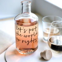 wearebreadandjam Let's Put the World to Rights Decanter | £23.50 at Etsy