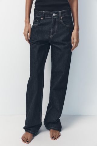 Trf Mid-Rise Wide Leg Jeans