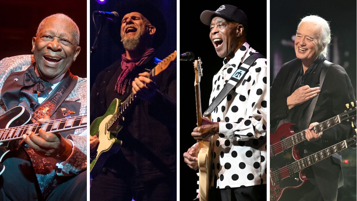 BB King, Jimmy Rip, Buddy Guy, and Jimmy Page