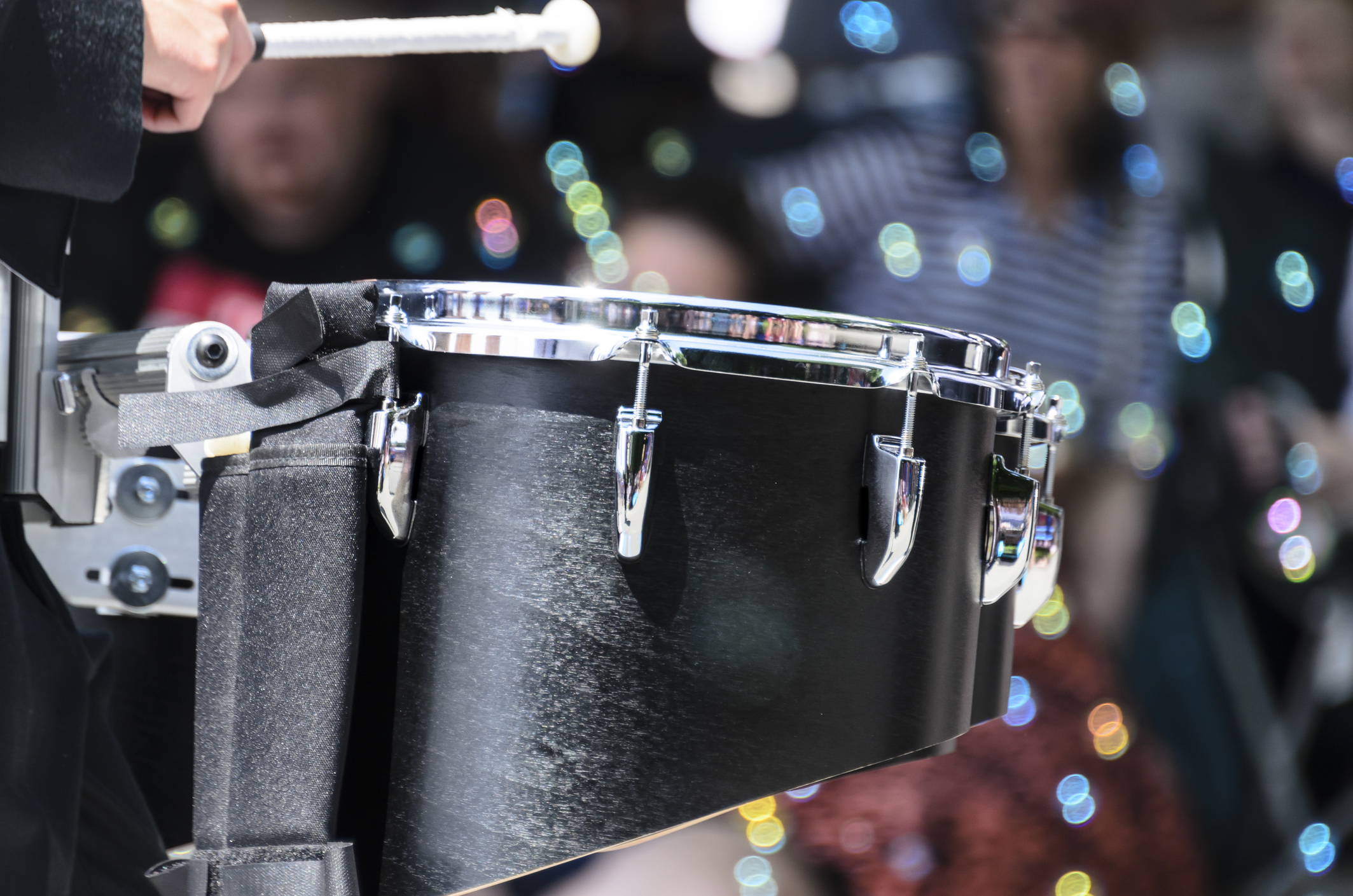 Drummer at Fourth of July parade in Bristol, Rhode Island