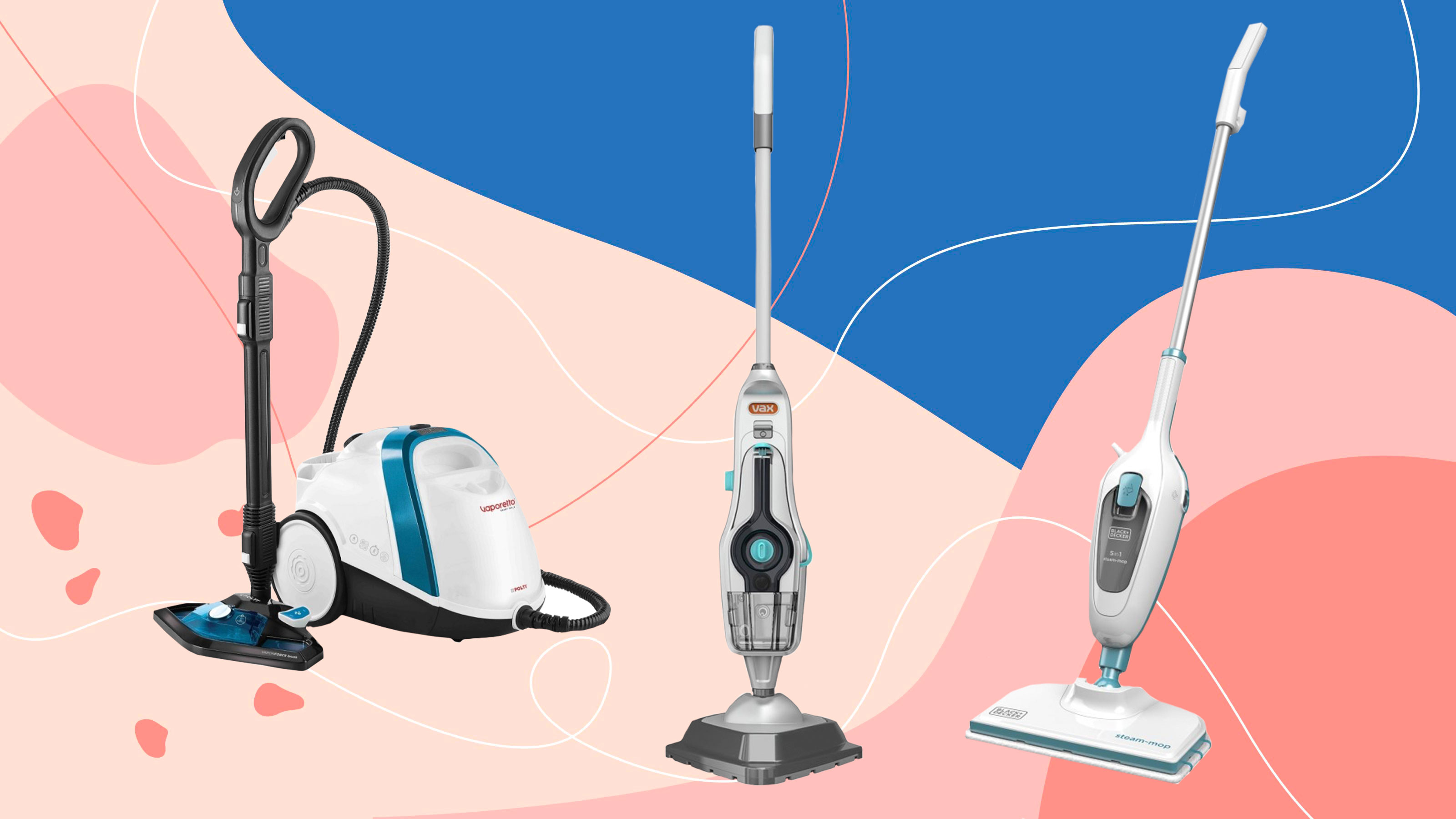 SteamMop™ Multipurpose Steam Cleaning System with 7 Attachments + Storage  Wall Mount