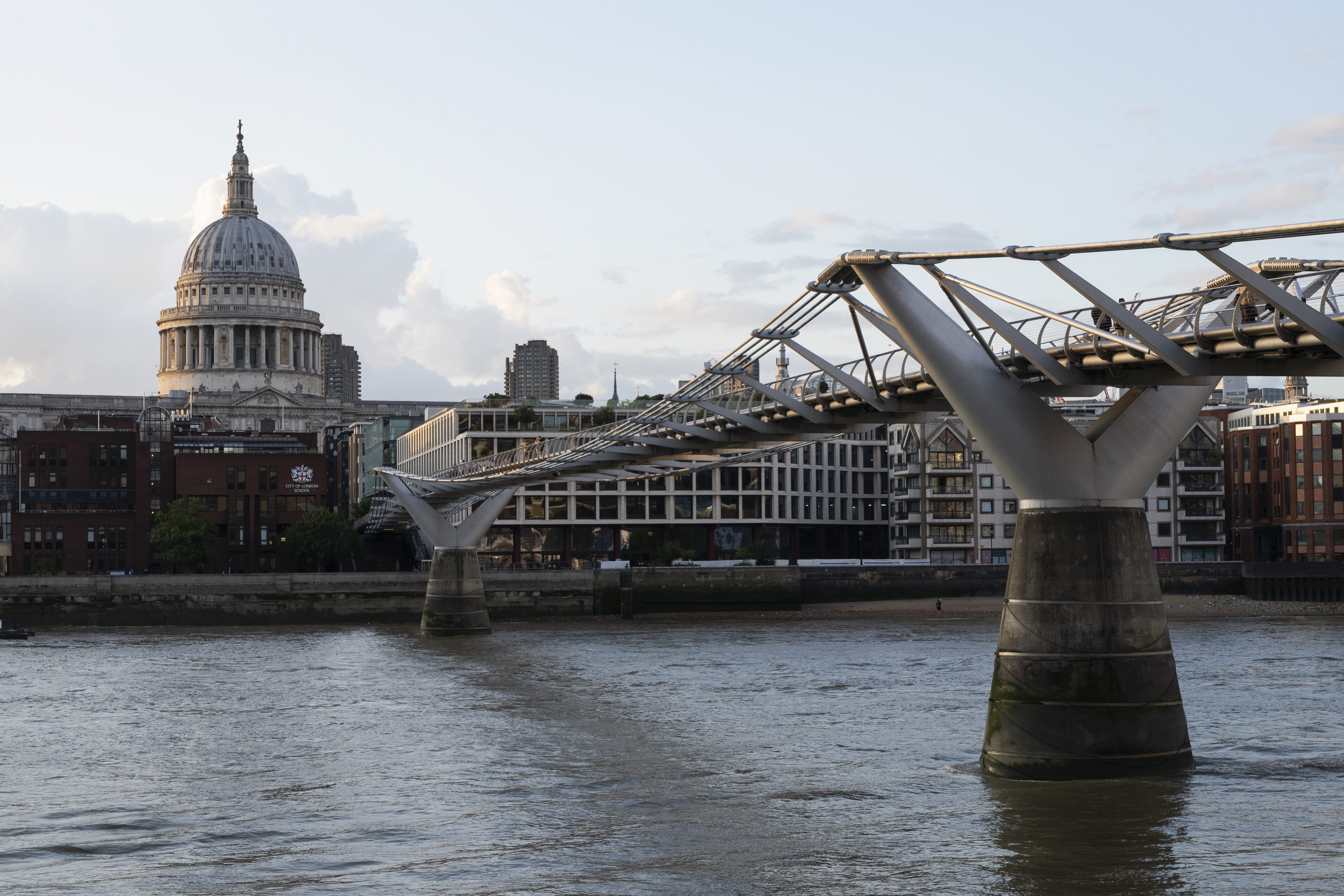 Millennium Bridge leading to St Pauls Cathedral