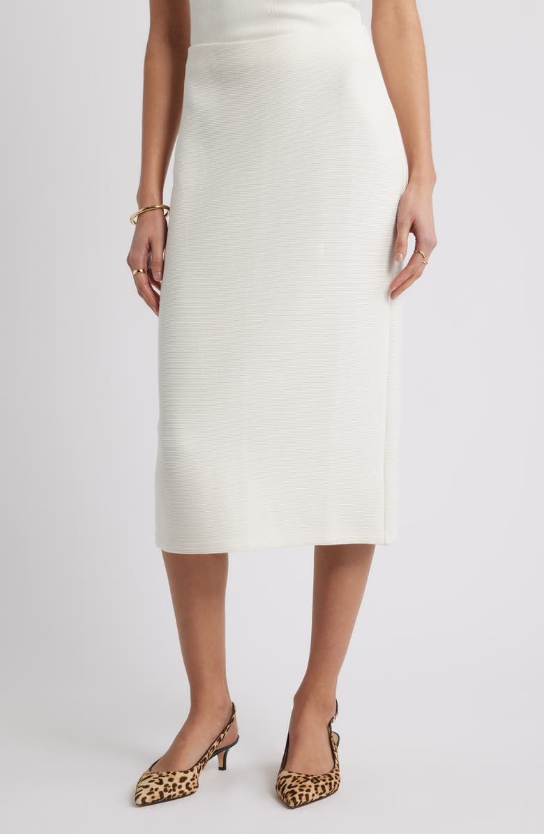 Ottoman Knit Midi Skirt