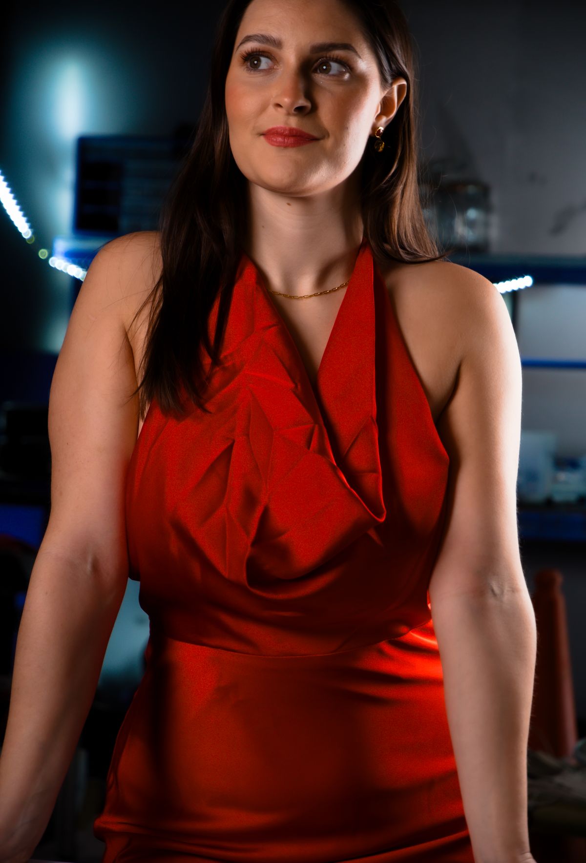 Lady in a red dress