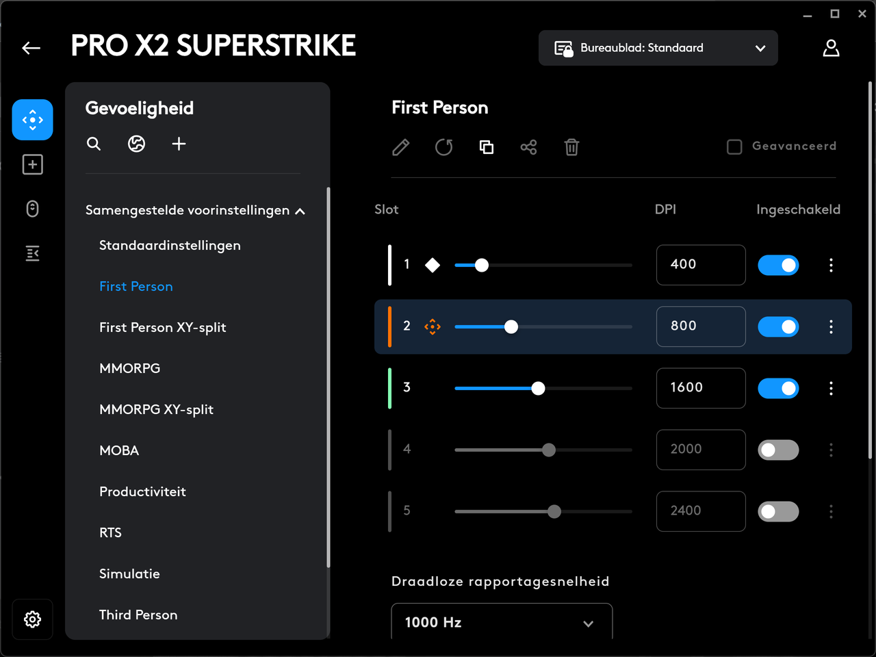 Logitech G Pro X2 Superstrike - G HUB