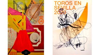 Seville bullfighting season posters from 2015 and 2020