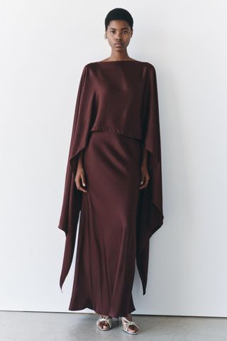 Zw Collection Flowing Satin Cape