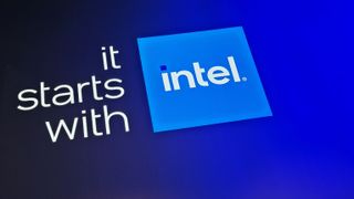 Intel logo at MWC