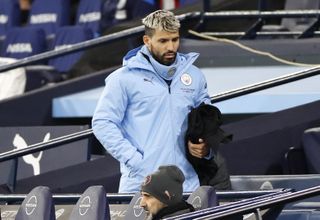 Aguero has spent a lot of time on the sidelines this season