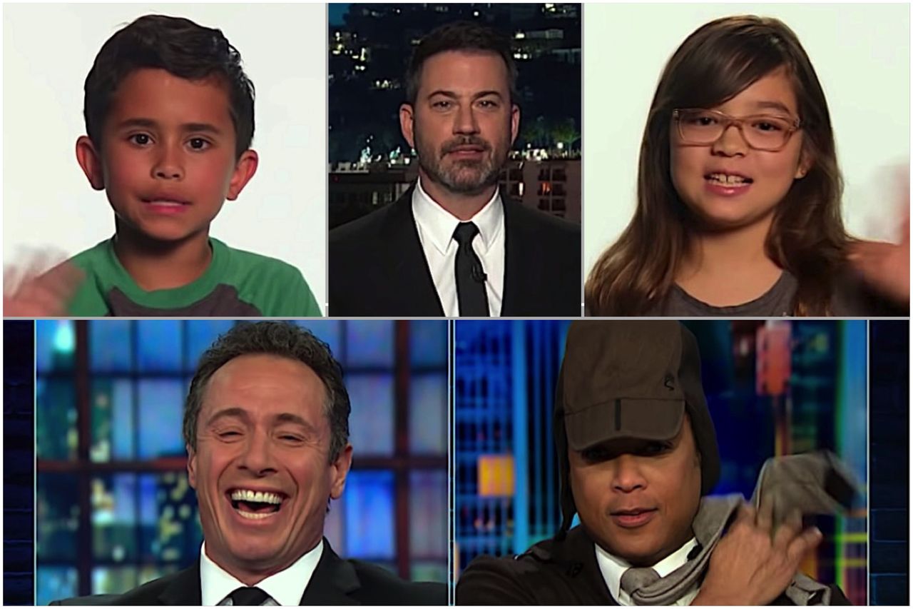 Jimmy Kimmel, 2 kids, and CNN&amp;#039;s Chris Cuomo and Don Lemon on Trump versus climate change