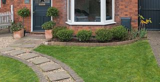 House exterior front garden to show the cheapest home improvements to add value