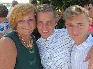 Suzy Richards with sons Joel and Owen