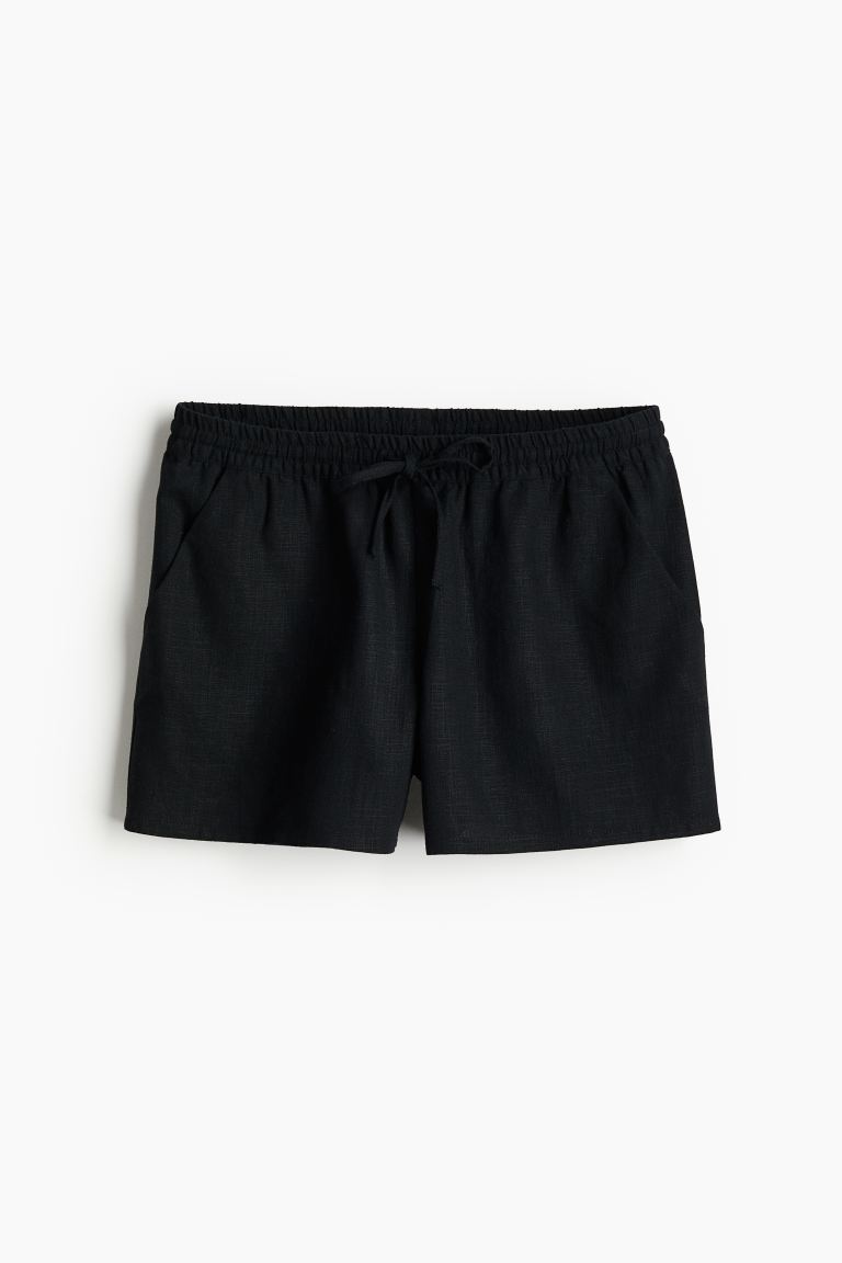 Linen-Blend Pull-On Shorts