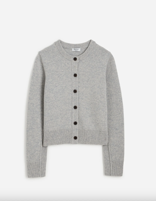 Cashmere Button-Front Cardigan Sweater