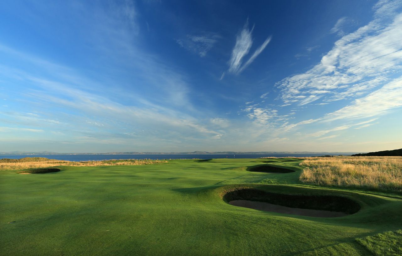 The par-4 11th hole at Muirfield pictured