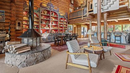 Log home interior