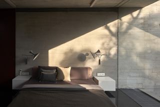 bedroom inside Trees Sliced Through by Matharoo Associates
