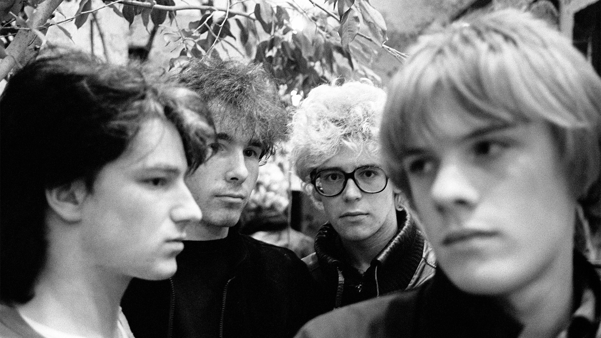 U2, Larry Mullen, Adam Clayton, The Edge and Bono pose in a hotel, Netherlands, 17th October 1980.