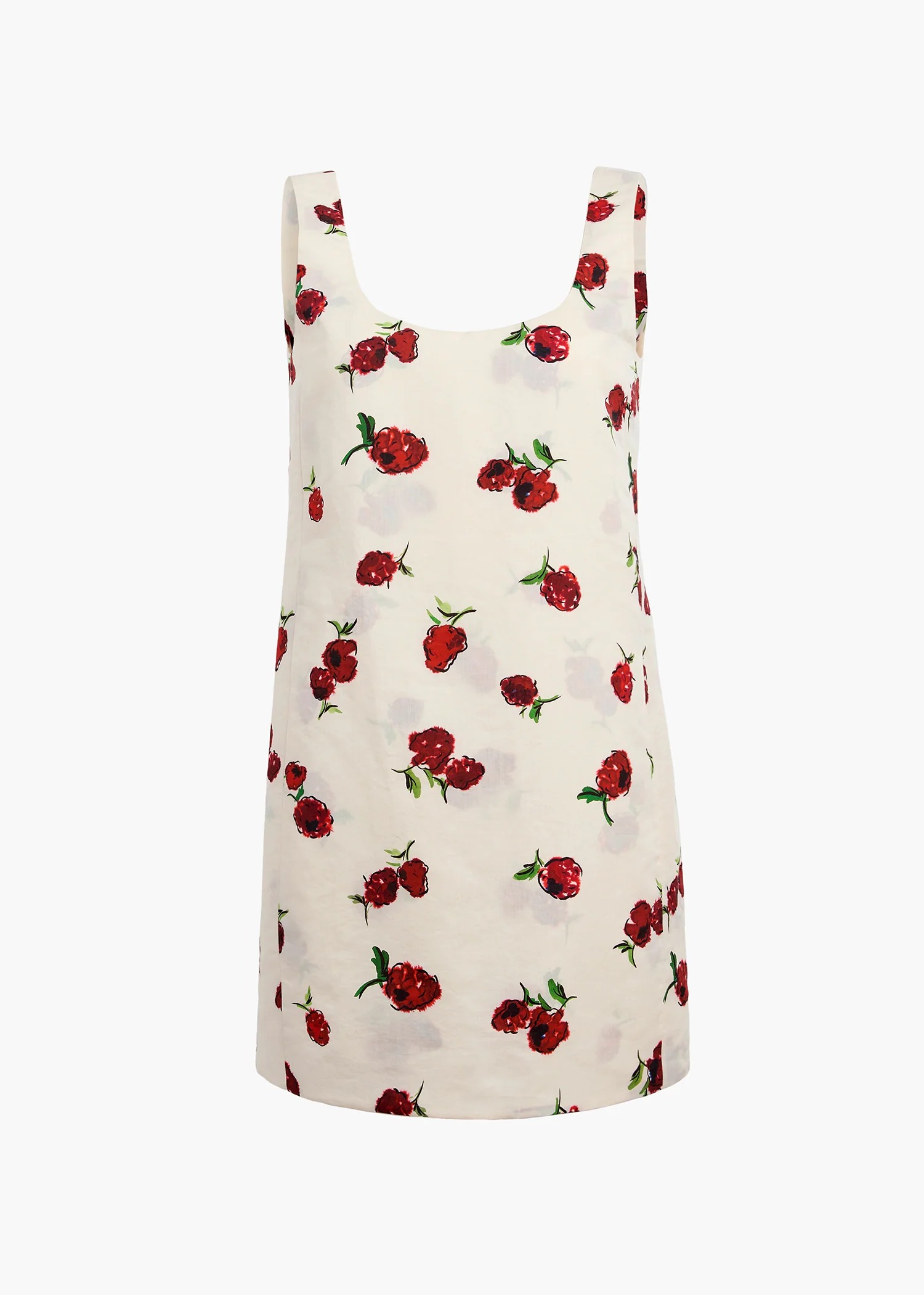 Khaite, Pranta Dress in Cream With Raspberry Print
