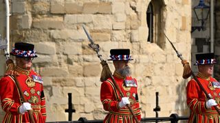 The Beefeaters protecting the Tower of London
