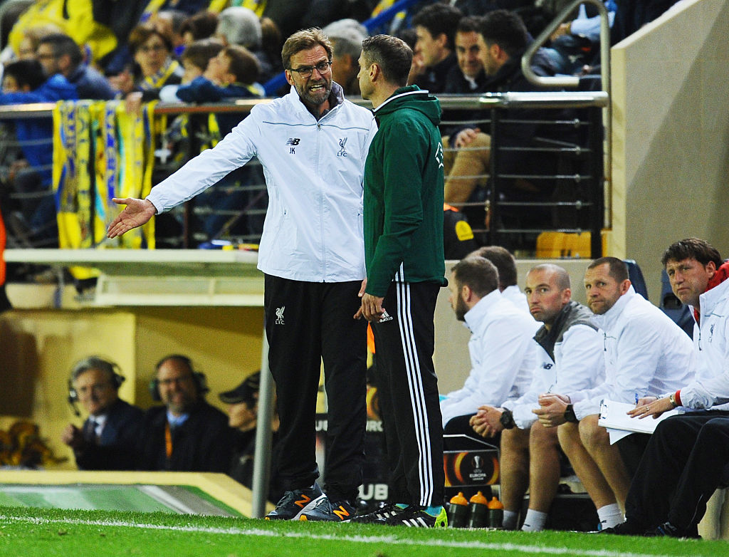 Jurgen Klopp fumes to the officials.