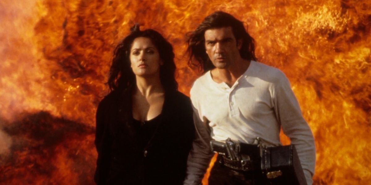 Antonio Banderas and Salma Hayek in a scene from the film News