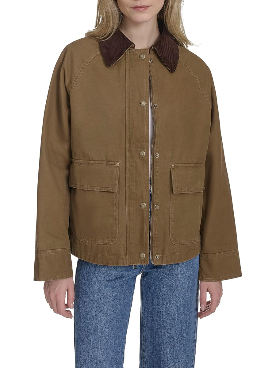 Levi's, Levi's Women's Short Cotton Barn Jacket, Brown, Small