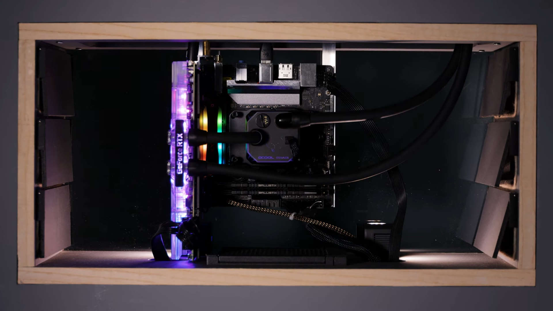 The DIY Perks breathing PC, with bellows cooling system