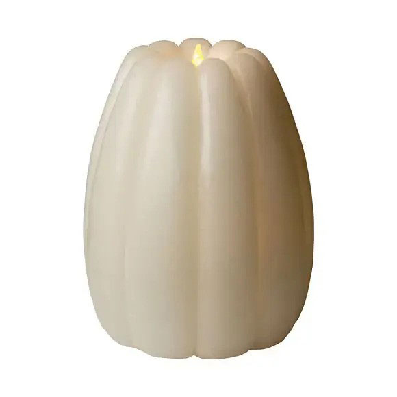 LED Novelty Pumpkin Candle – Ivory, Tall