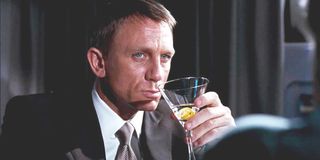 Daniel Craig James Bond sips a Vesper vodka martini