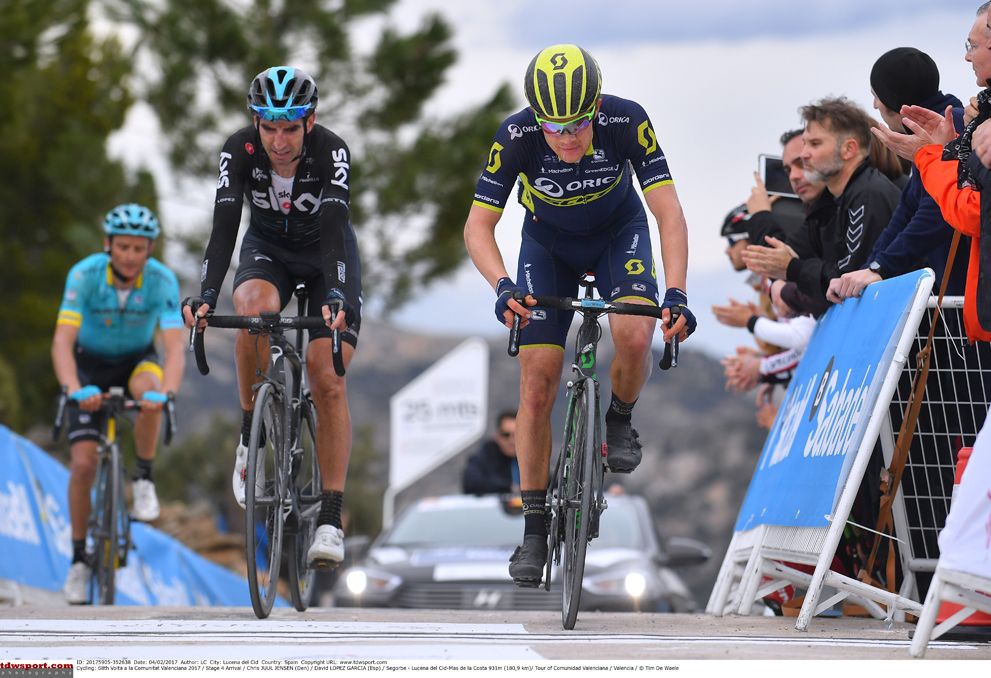 Christopher Juul Jensen (Orica-Scott) crosses the line
