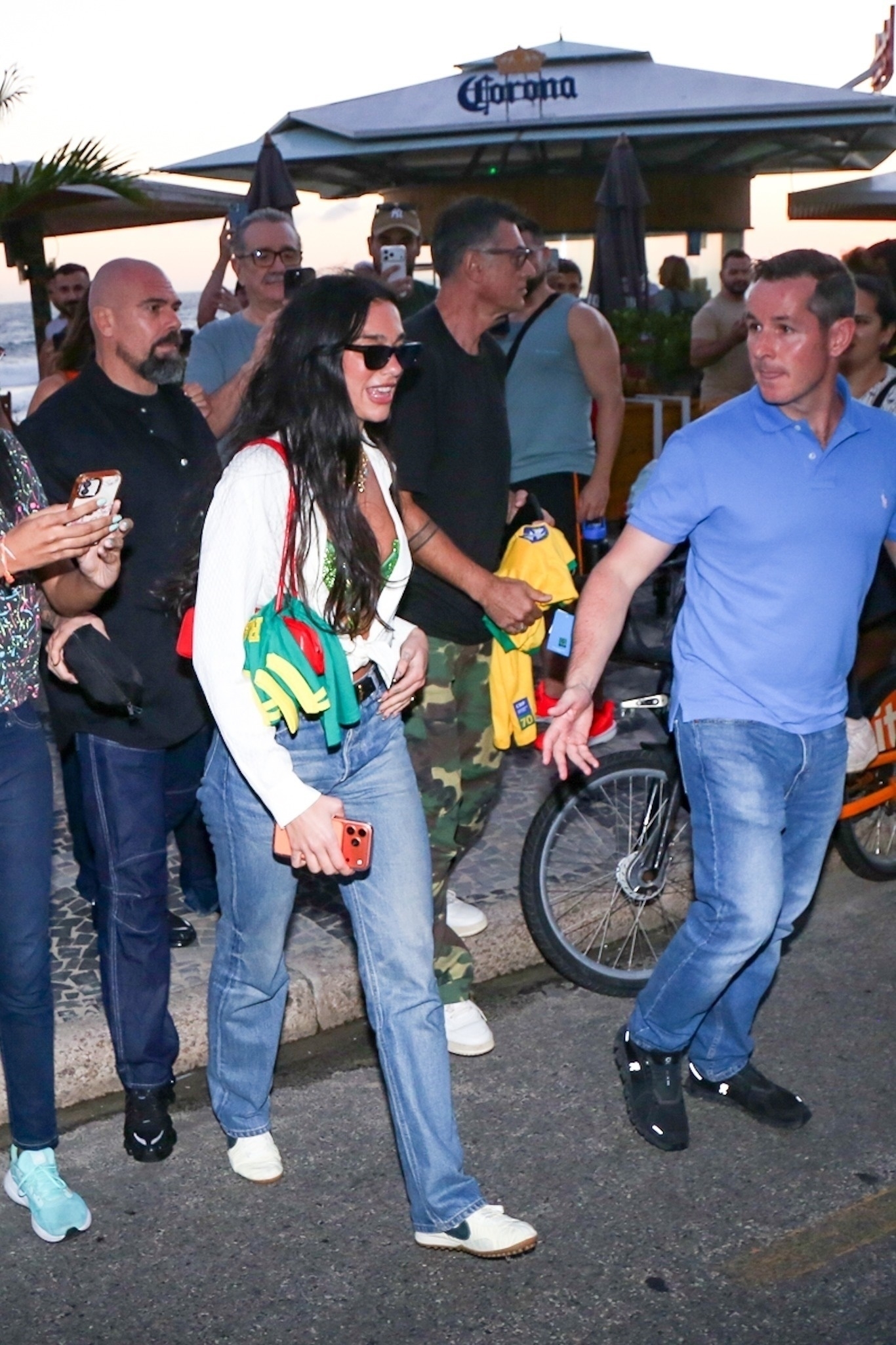 Dua Lipa wearing rare Nike x Jacquemus moon shoes